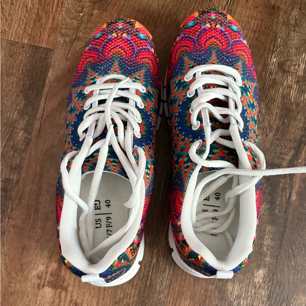 Inner Art World kaleidoscope mandala Women's Sneakers 9